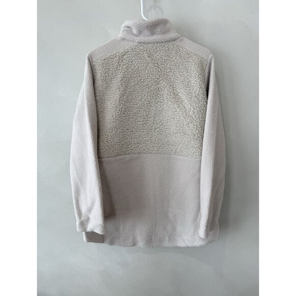 $80 Columbia Women's Zip Up Fleece Sweater Jacket Large Cream Ivory Warm Sherpa - Picture 4 of 4